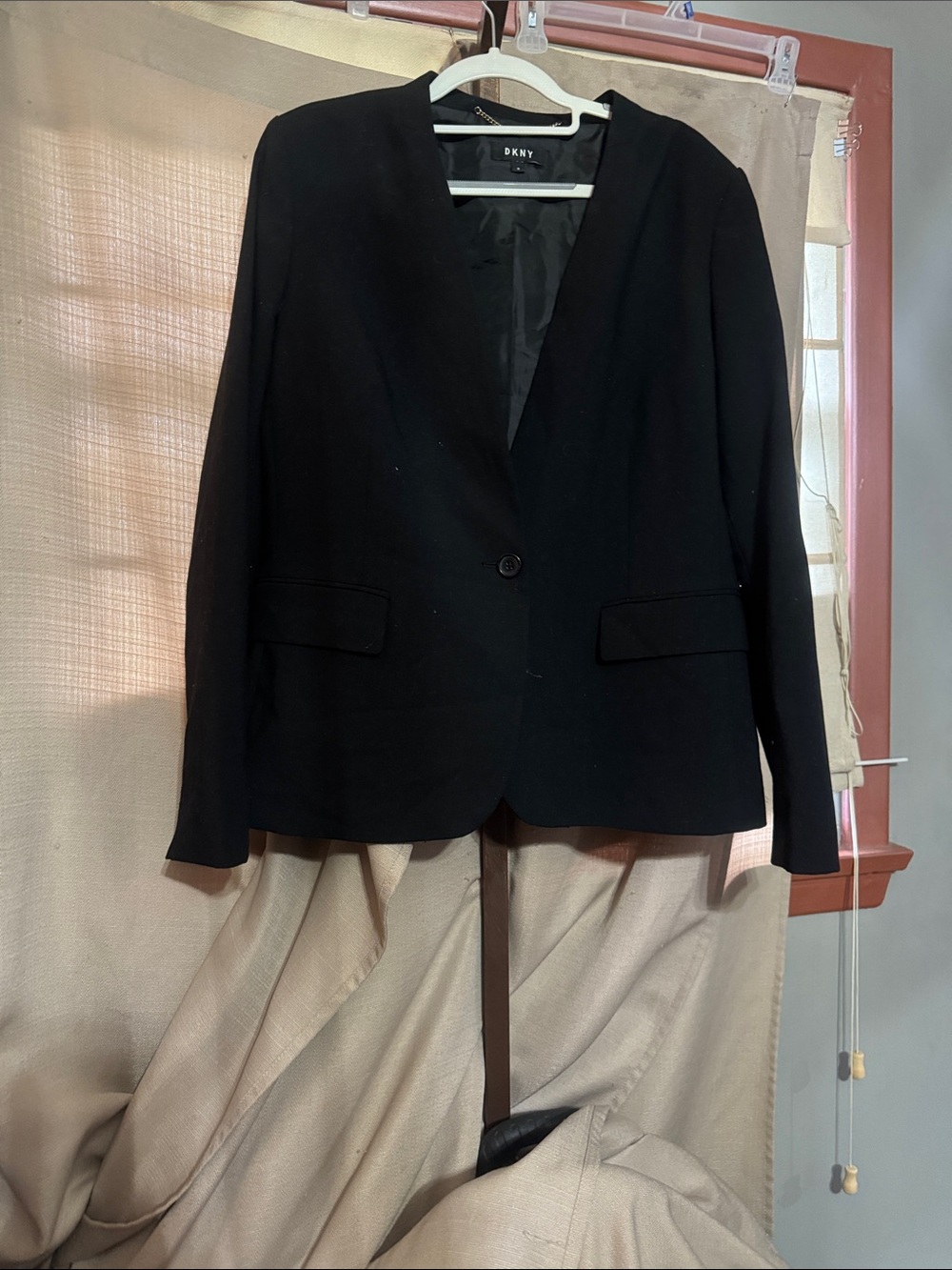 DKNY Black Single-Button Women's Blazer-1